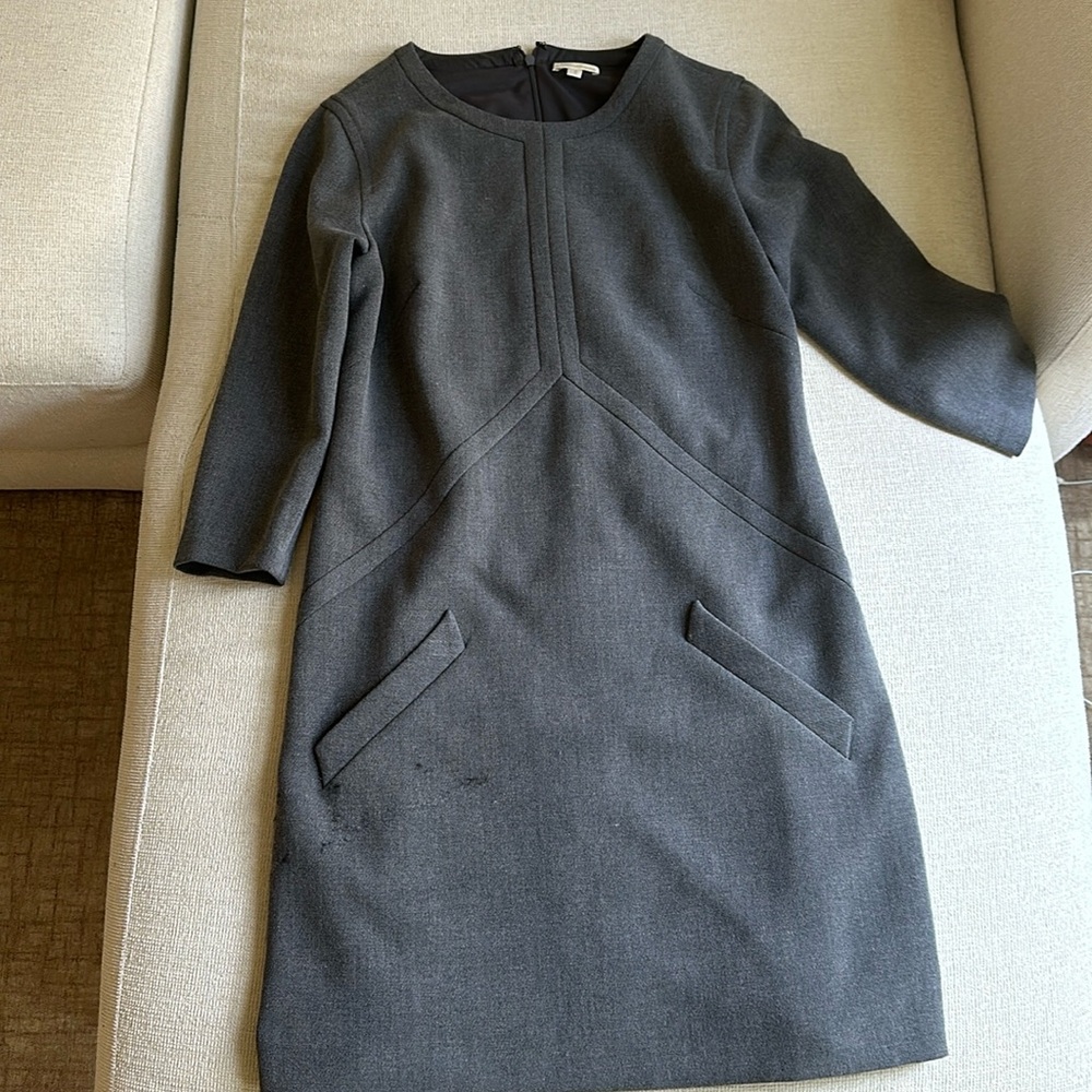 Shoshanna 3/4 Sleeve Length Gray Dress